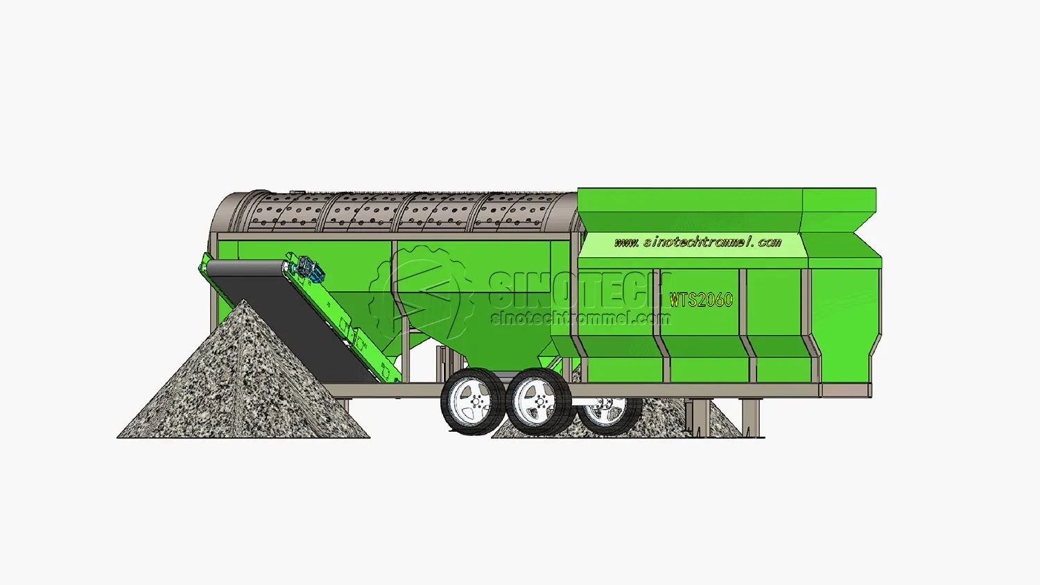 Criba Trommel para Roca de Servicio Pesado Cribadora Industrial
