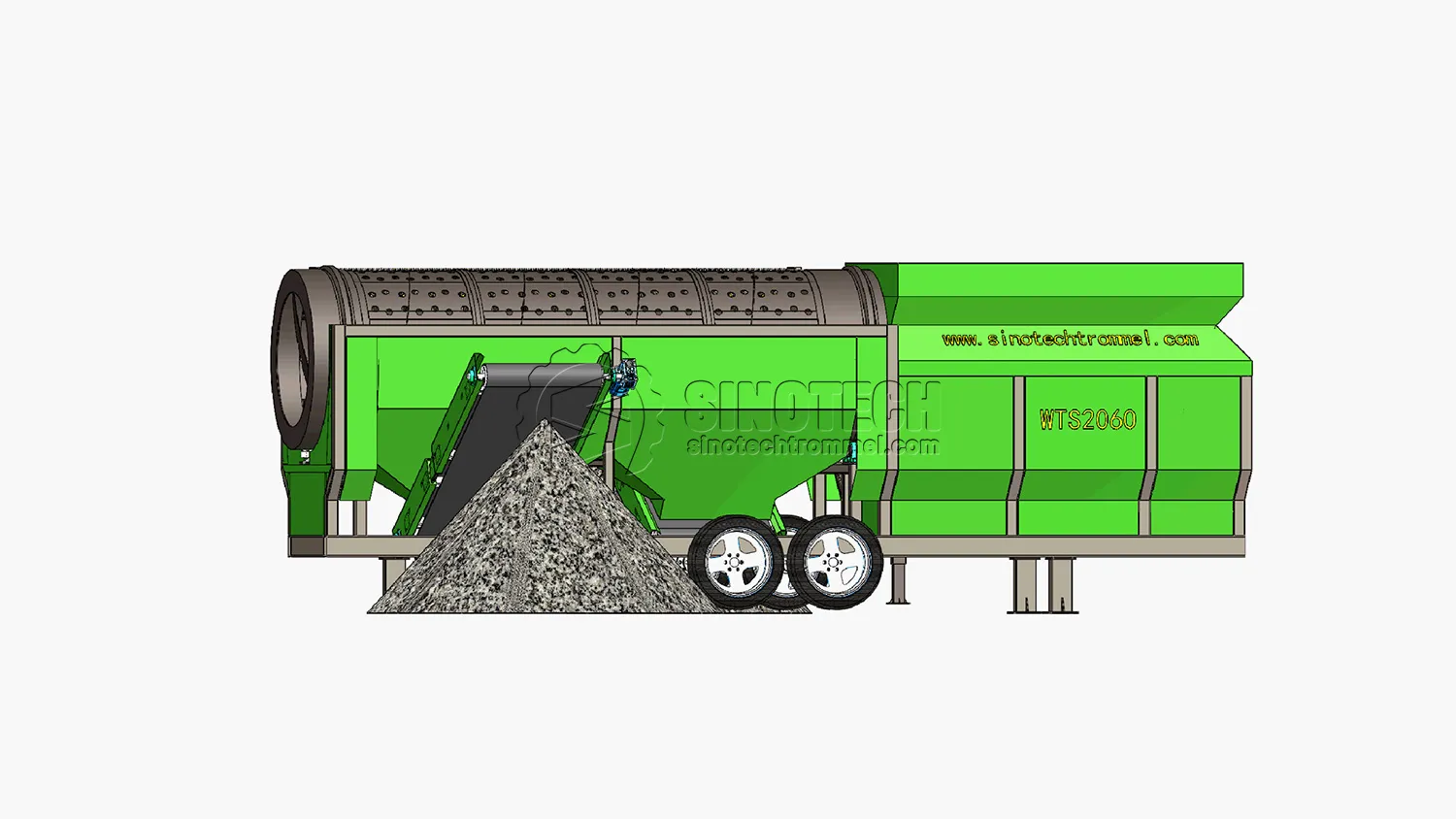 Criba Trommel para Roca de Servicio Pesado Cribadora Industrial
