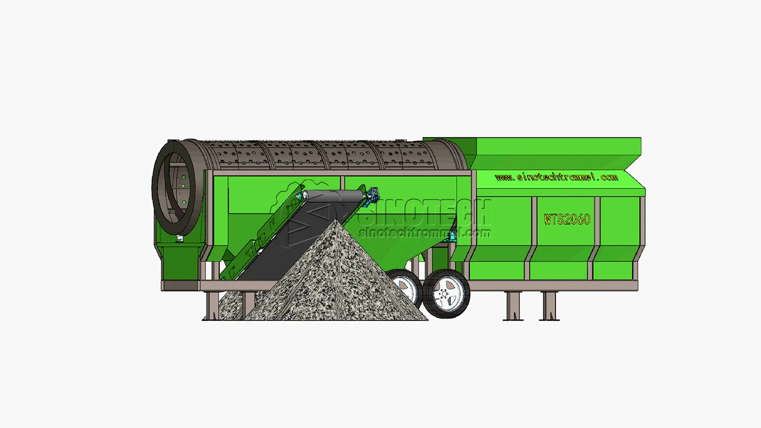 Criba Trommel para Roca de Servicio Pesado Cribadora Industrial