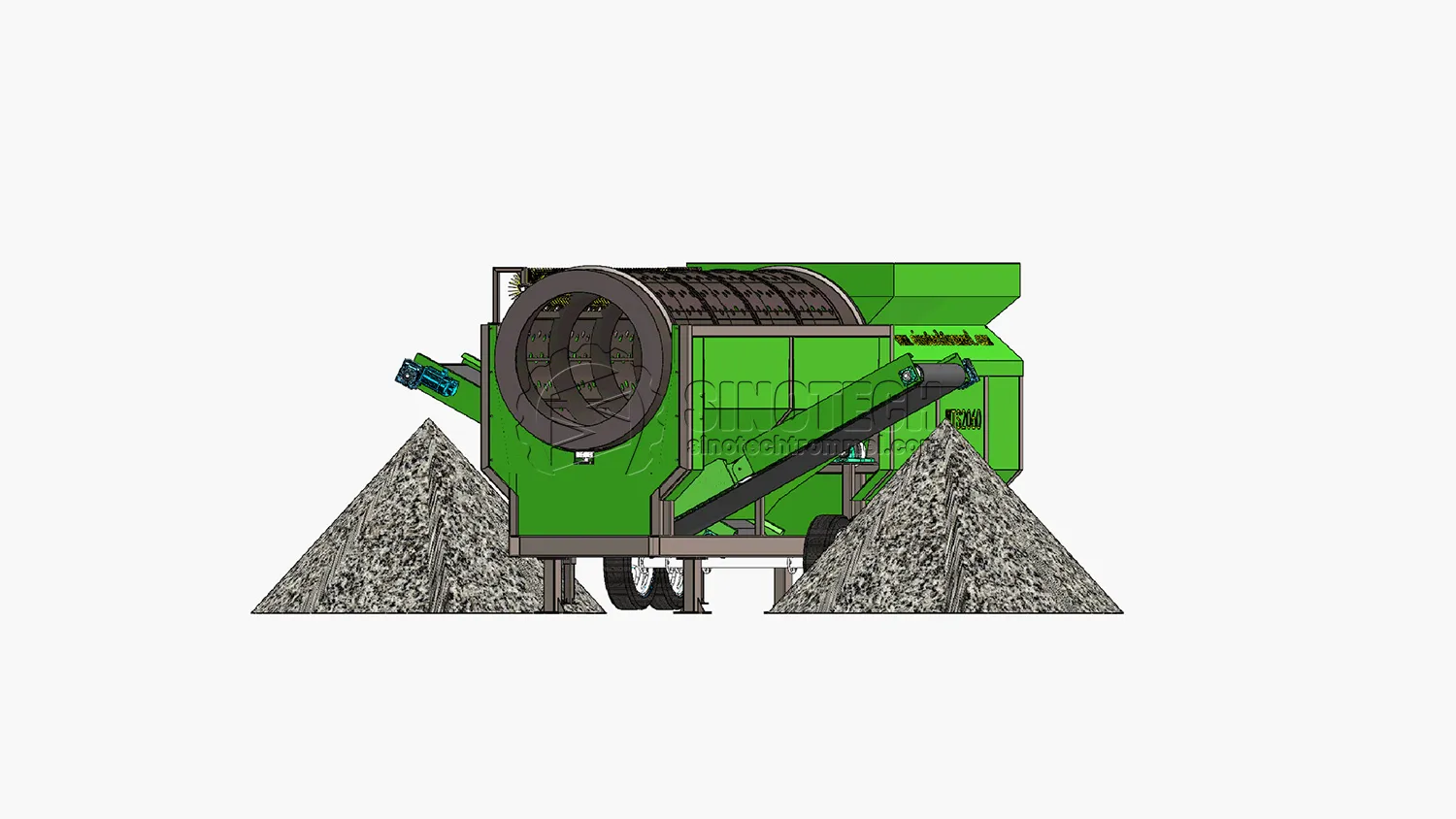 Criba Trommel para Roca de Servicio Pesado Cribadora Industrial