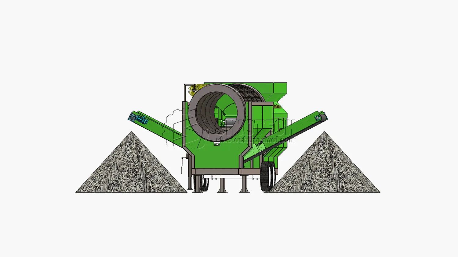 Criba Trommel para Roca de Servicio Pesado Cribadora Industrial