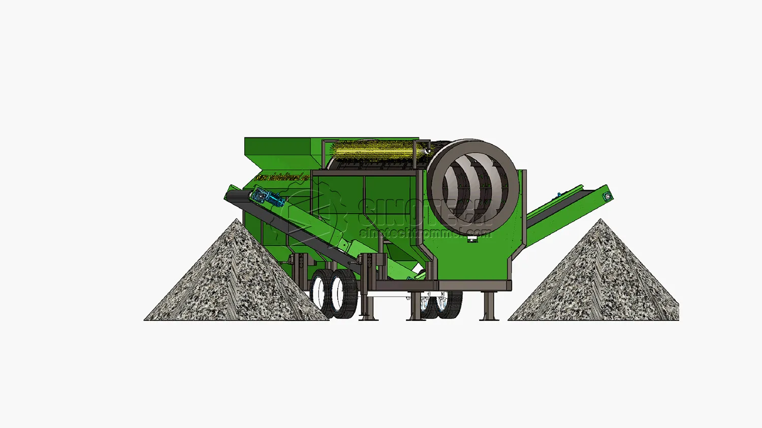 Criba Trommel para Roca de Servicio Pesado Cribadora Industrial