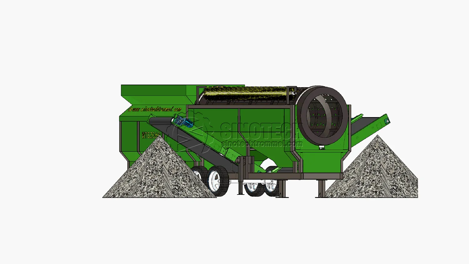 Criba Trommel para Roca de Servicio Pesado Cribadora Industrial