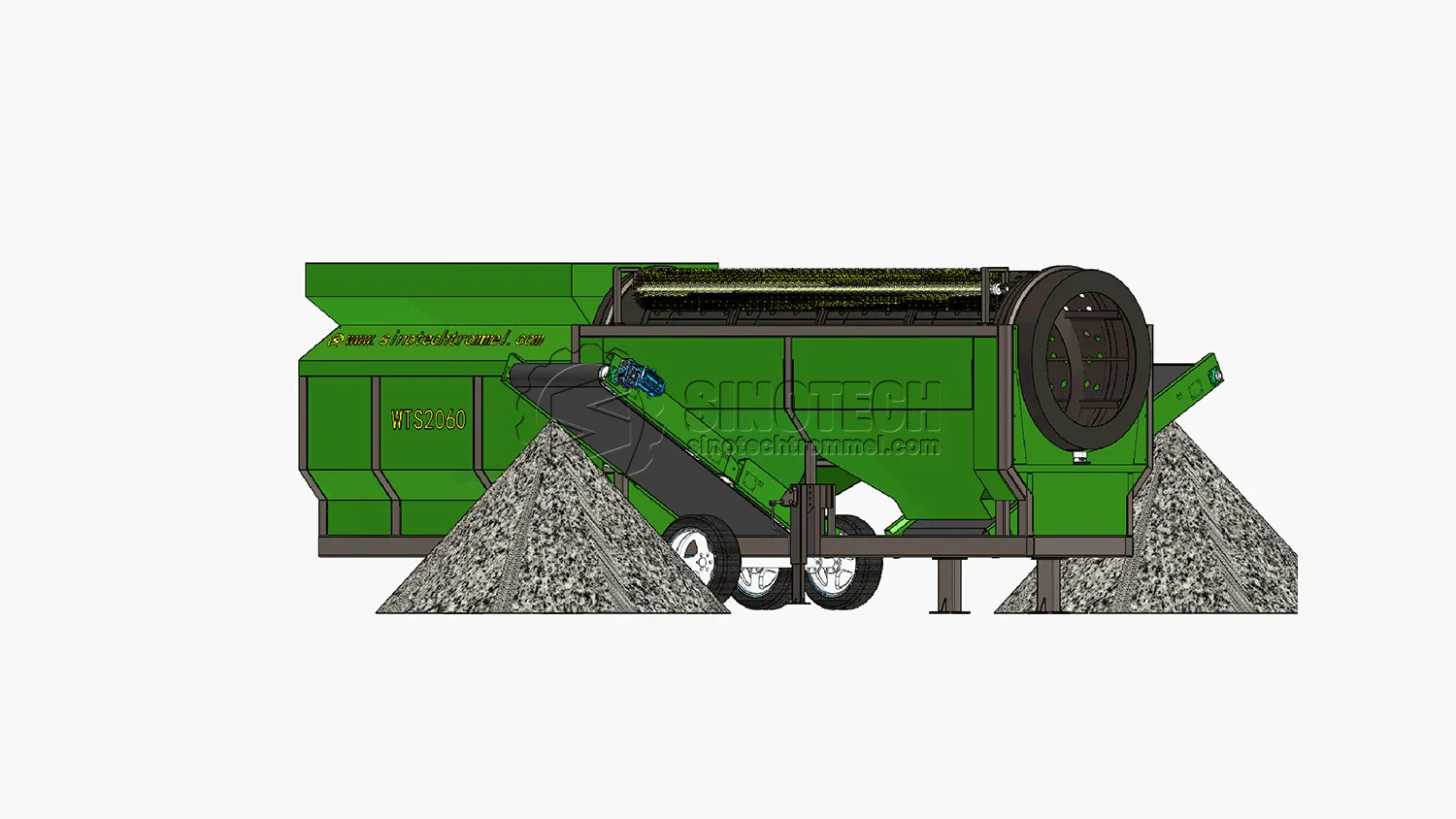 Criba Trommel para Roca de Servicio Pesado Cribadora Industrial
