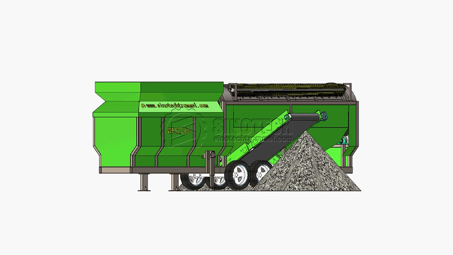 Criba Trommel para Roca de Servicio Pesado Cribadora Industrial
