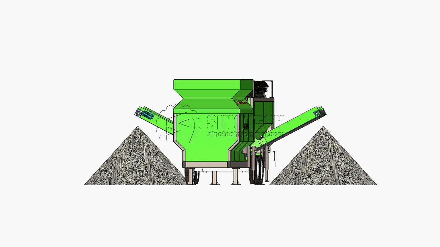 Criba Trommel para Roca de Servicio Pesado Cribadora Industrial
