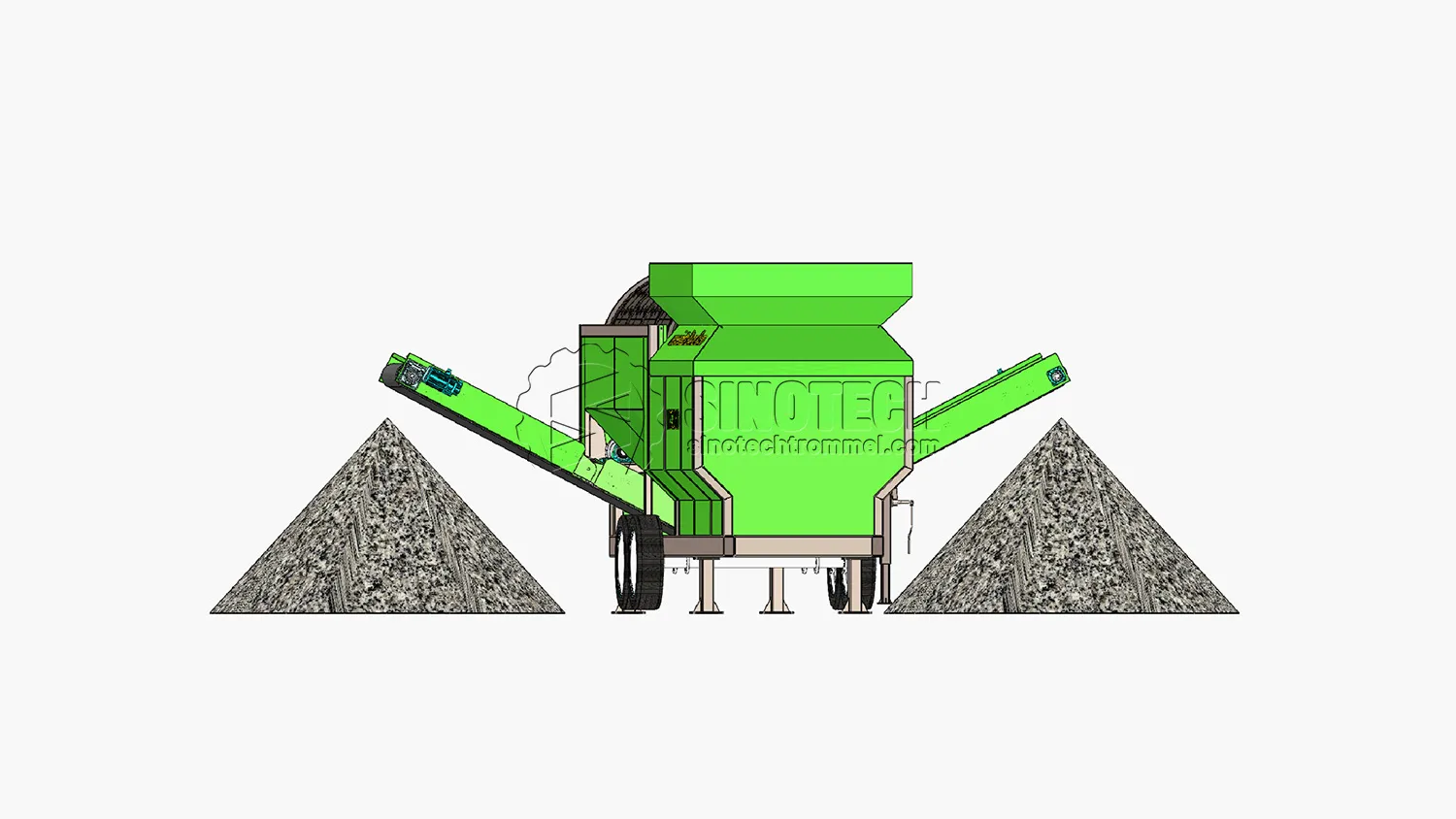 Criba Trommel para Roca de Servicio Pesado Cribadora Industrial