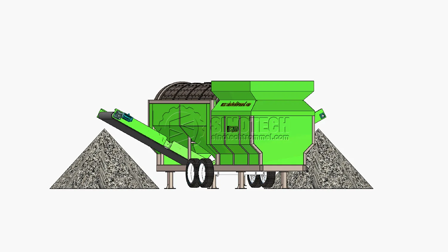 Criba Trommel para Roca de Servicio Pesado Cribadora Industrial
