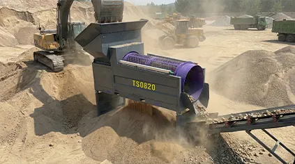 Criba trommel con descarga inferior TS0820 para grava