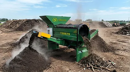 Criba trommel estacionaria TS0820 para compost